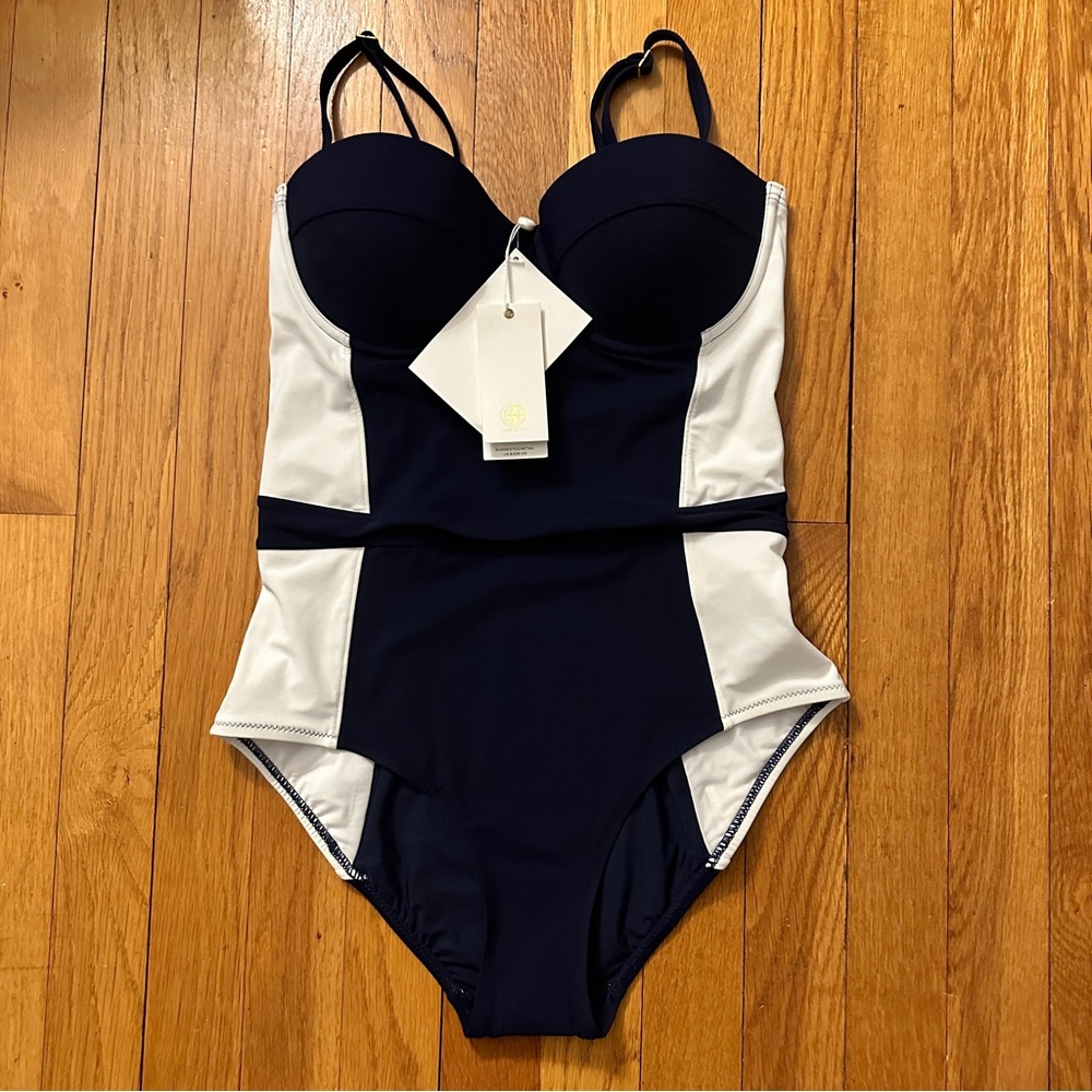 Tory Burch Color-Blocked One-Piece Bathing Suit. Lipsi NWT SZ. S